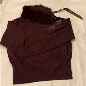 Angora neck sweater